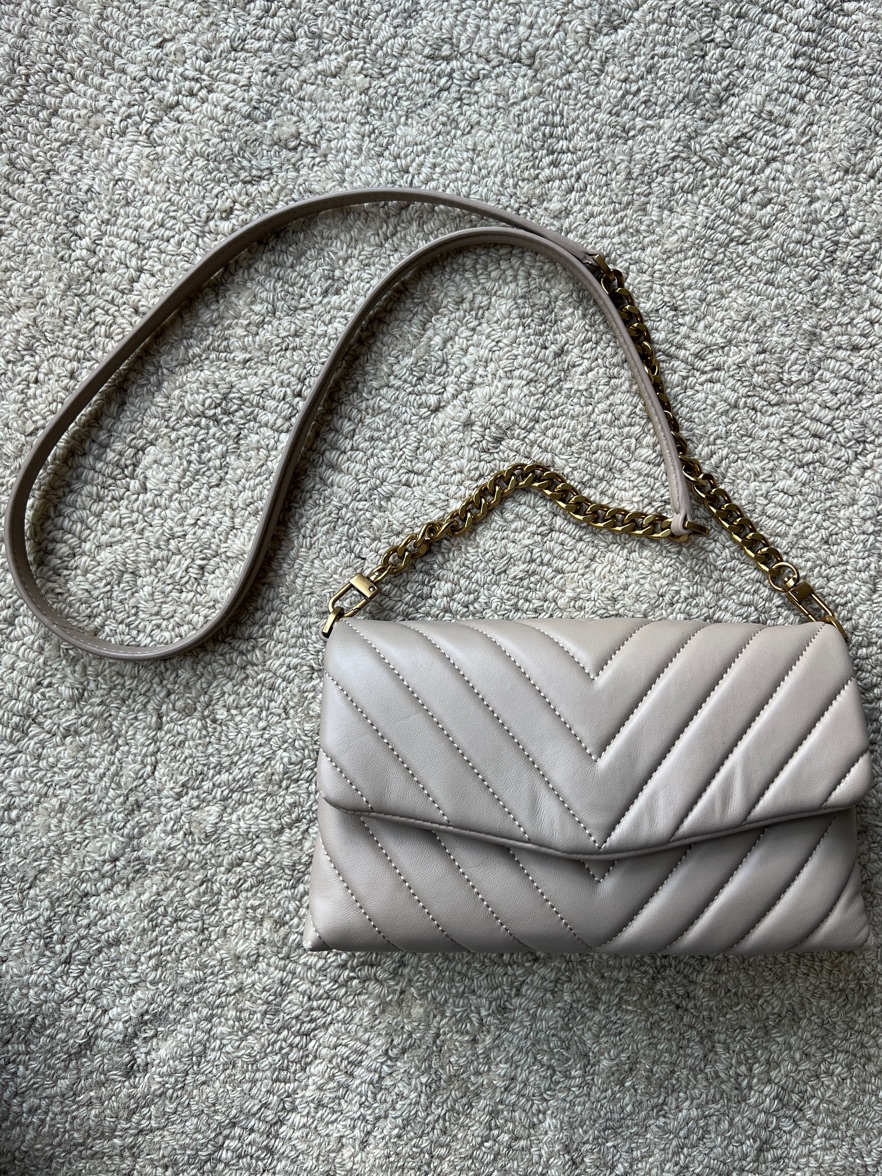 Quince Italian Leather Quilted Wallet Crossbody Purse